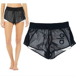 ALO Ambience layered mesh Shorts sz S